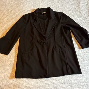 Maurice’s Ruched Sleeve Black Blazer